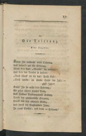 4. Die Toleranz
