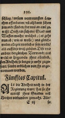 Fünfftes Capitul.