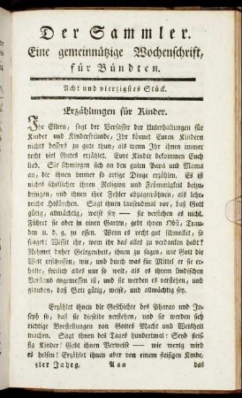 Acht und vierzigstes Stück.