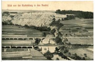 Saaleck. Blick von der Rudelsburg ins Saaletal