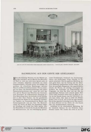 Raumbildung aus dem Geiste der Geselligkeit