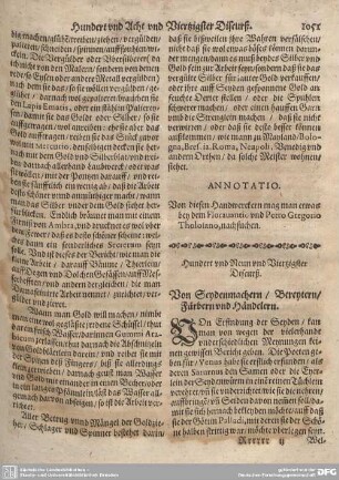 Hundert und Neun und Viertzigster Discurß. Von Seydenmachern/ Bereytern/ Färbern und Händlern.