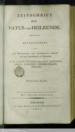 2.1822: Zeitschrift für Natur- und Heilkunde