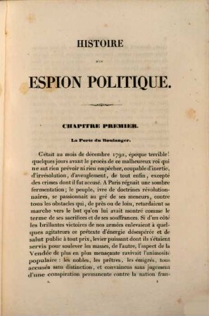 Histoire d'un espion politique sous la révolution, le consulat et l'empire, 1
