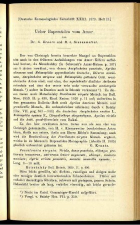 Ueber Buprestiden vom Amur