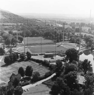 Ernst-Abbe-Sportfeld in Jena : Blickrichtung Südosten