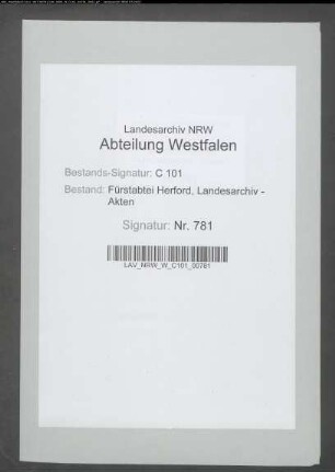 Belege zur Rechnung über Ausgaben des Kapitels