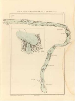 Pl. X. Carte du cours de Cambodge entre Pak Moun ...