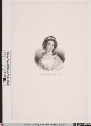 Bildnis Marie-Maurille Virot (od. Vireaux) de Sombreuil, verehel. comtesse de Villelune