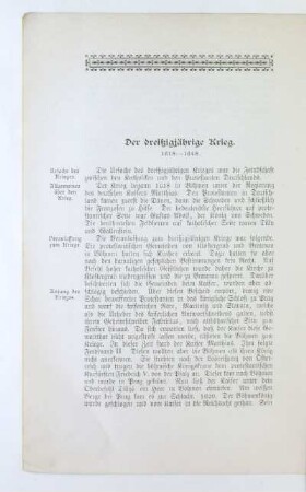 Der dreißigjährige Krieg. 1618 - 1648
