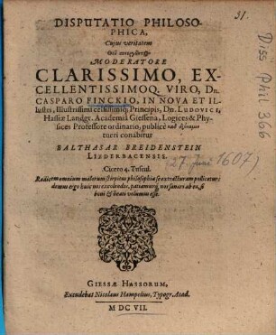 Disputatio Philosophica