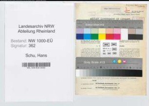Entnazifizierung Hans Schu, geb. 08.10.1913 (Stadtinspektor)