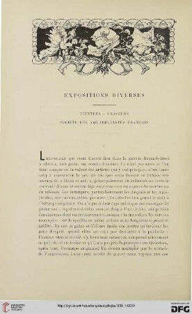 3. Pér. 1.1889: Expositions diverses : peintres - graveurs, Société des Aquarellistes français