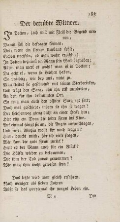 Der betrübte Wittwer