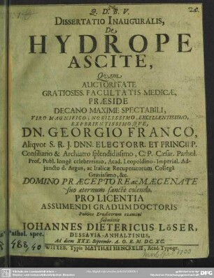De hydrope ascite : diss.