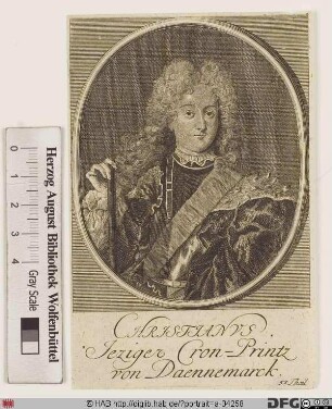 Bildnis Christian VI., König von Dänemark und Norwegen, Herzog von Schleswig und Holstein (reg. 1730-46)