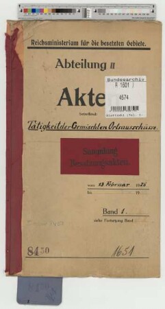 Tätigkeit der gemischten Ortsausschüsse