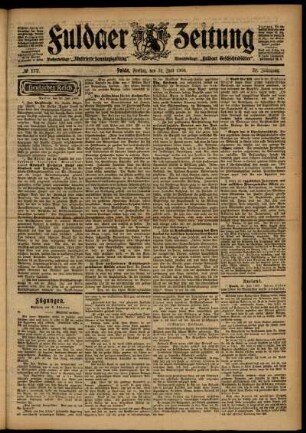 Ausgabe vom Freitag, den 31. Juli 1903.