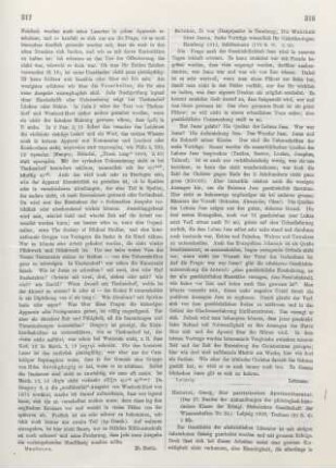 318-319 [Rezension] Heinrici, Carl Friedrich Georg, Zur patristischen Aporienliteratur