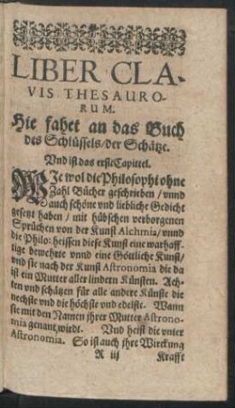 Liber Clavis Thesaurorum