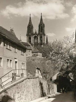 Hohlweg : Meißen, Blick vom Hohlweg zum Dom