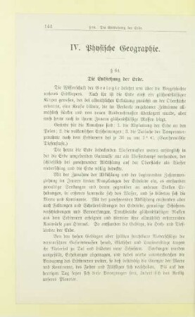IV. Physische Geographie