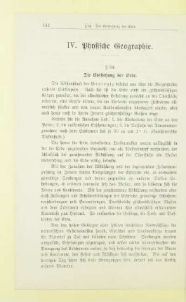IV. Physische Geographie