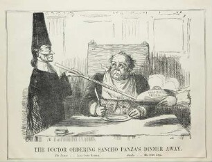 The doctor ordering Sancho Panza's dinner away