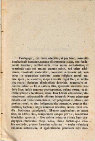 Paedagogia sublimior theoretica et applicata