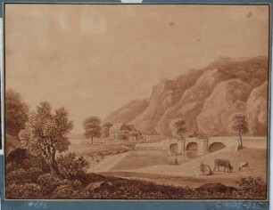 Der Plauensche Grund mit der Hegereiterbrücke und dem Forsthaus (Hegereiterhaus) nach Nordosten