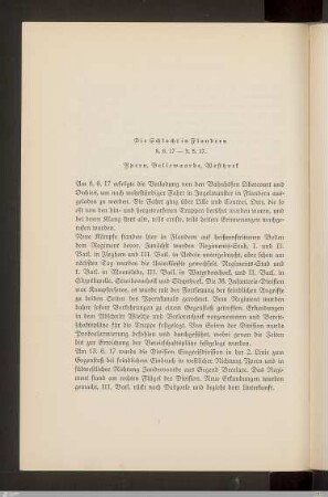 Die Schlacht in Flandern. Ypern, Bellewaarde, Westhoek