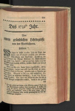 Von einem gründlichen Lehrbegriffe von den Nordlichtern.