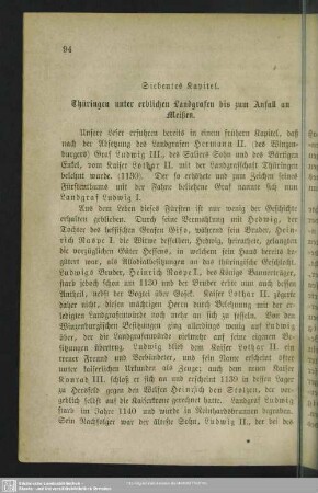 Siebentes Kapitel. Thüringen unter erblichen Landgrafen bis zum Anfall an Meißen