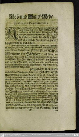Lob- und Danck-Rede