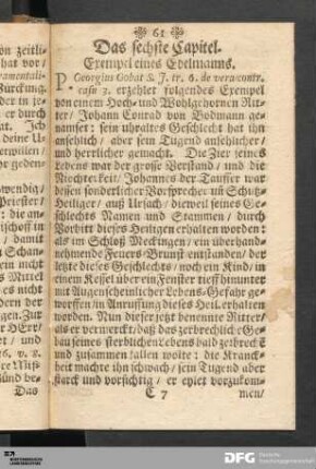 Das sechste Capitel. Exempel eines Edelmanns.