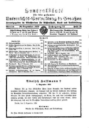 [Todesanzeige Adolf Hoffmann]