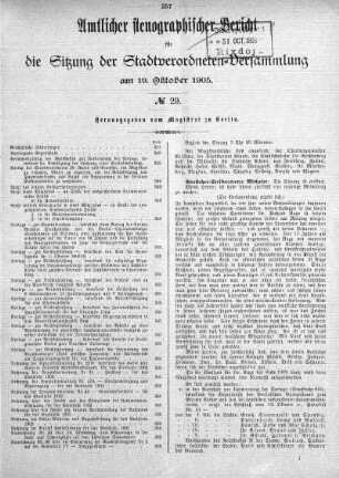 No. 29, 19. Oktober 1905