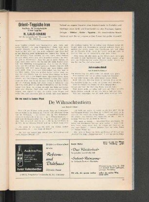 Un to'n Slutt noch'n beten Platt: De Wihnachtsstiern