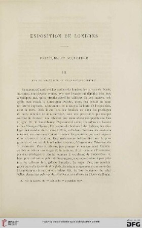 13: Exposition de Londres, [3] : peinture et sculpture
