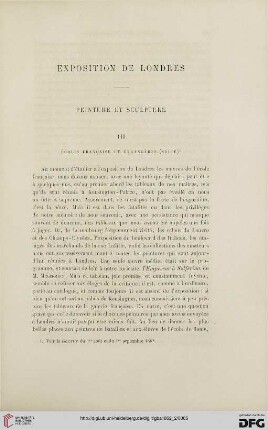 13: Exposition de Londres, [3] : peinture et sculpture