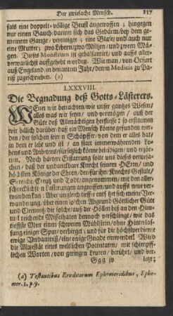 LXXXVIII. Die Begnadung deß Gotts-Lästerers.