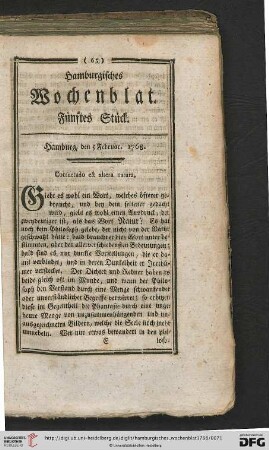 [5 Februar. - 26 Februar.]