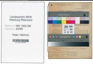 Entnazifizierung Heinrich Haas, geb. 06.03.1904 (Assistent)