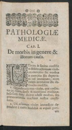 Pathologiae Medicae.