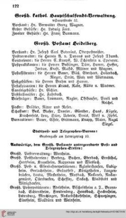 Großh. Postamt Heidelberg