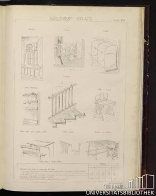 Planche No. 42 Règlement scolaire