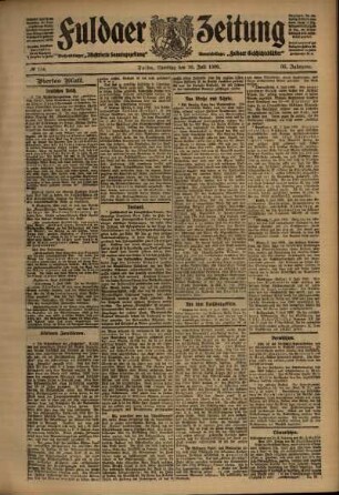 Vierte Ausgabe vom Samstag, den 10. Juli 1909.