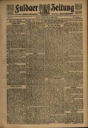 Vierte Ausgabe vom Samstag, den 10. Juli 1909.