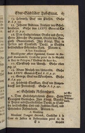 67-89, aa. Geheimde Referendarii - ee. Haus-Marschall