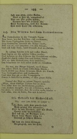 213. Die Wittwe bei dem Gotteskasten